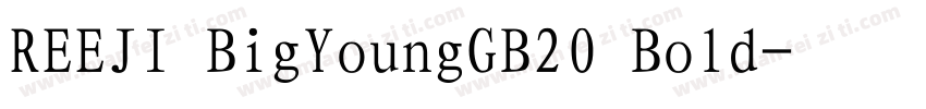 REEJI BigYoungGB20 Bold字体转换